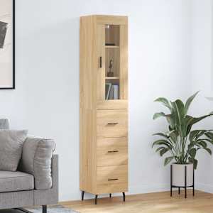 Skříň highboard dub sonoma 34,5 x 34 x 180 cm kompozitní dřevo - obrázek 1