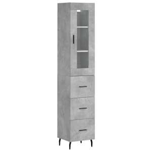 Skříň highboard betonově šedá 34,5x34x180 cm kompozitní dřevo - obrázek 2