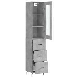 Skříň highboard betonově šedá 34,5x34x180 cm kompozitní dřevo - obrázek 4