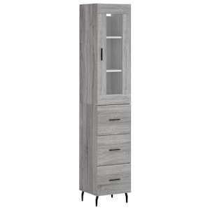 Skříň highboard šedá sonoma 34,5 x 34 x 180 cm kompozitní dřevo - obrázek 2
