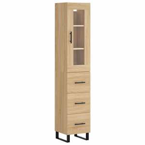 Skříň highboard dub sonoma 34,5 x 34 x 180 cm kompozitní dřevo - obrázek 2
