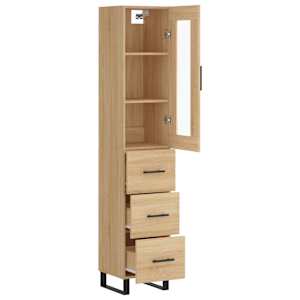 Skříň highboard dub sonoma 34,5 x 34 x 180 cm kompozitní dřevo - obrázek 4