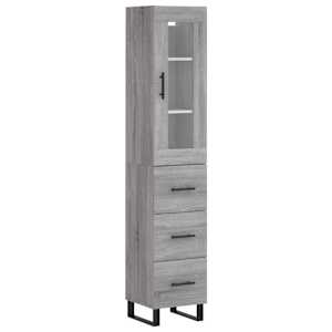 Skříň highboard šedá sonoma 34,5 x 34 x 180 cm kompozitní dřevo - obrázek 2