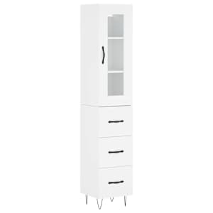 Skříň highboard bílá 34,5 x 34 x 180 cm kompozitní dřevo - obrázek 2