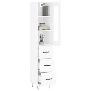 Skříň highboard bílá 34,5 x 34 x 180 cm kompozitní dřevo - obrázek 3