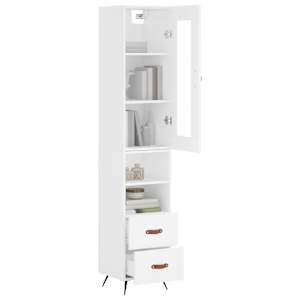 vidaXL Highboard White 34.5x34x180 cm Engineered Wood