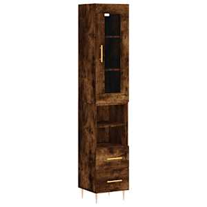 Skříň highboard kouřový dub 34,5 x 34 x 180 cm kompozitní dřevo - obrázek 2