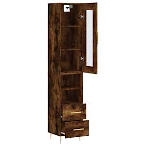 Skříň highboard kouřový dub 34,5 x 34 x 180 cm kompozitní dřevo - obrázek 4