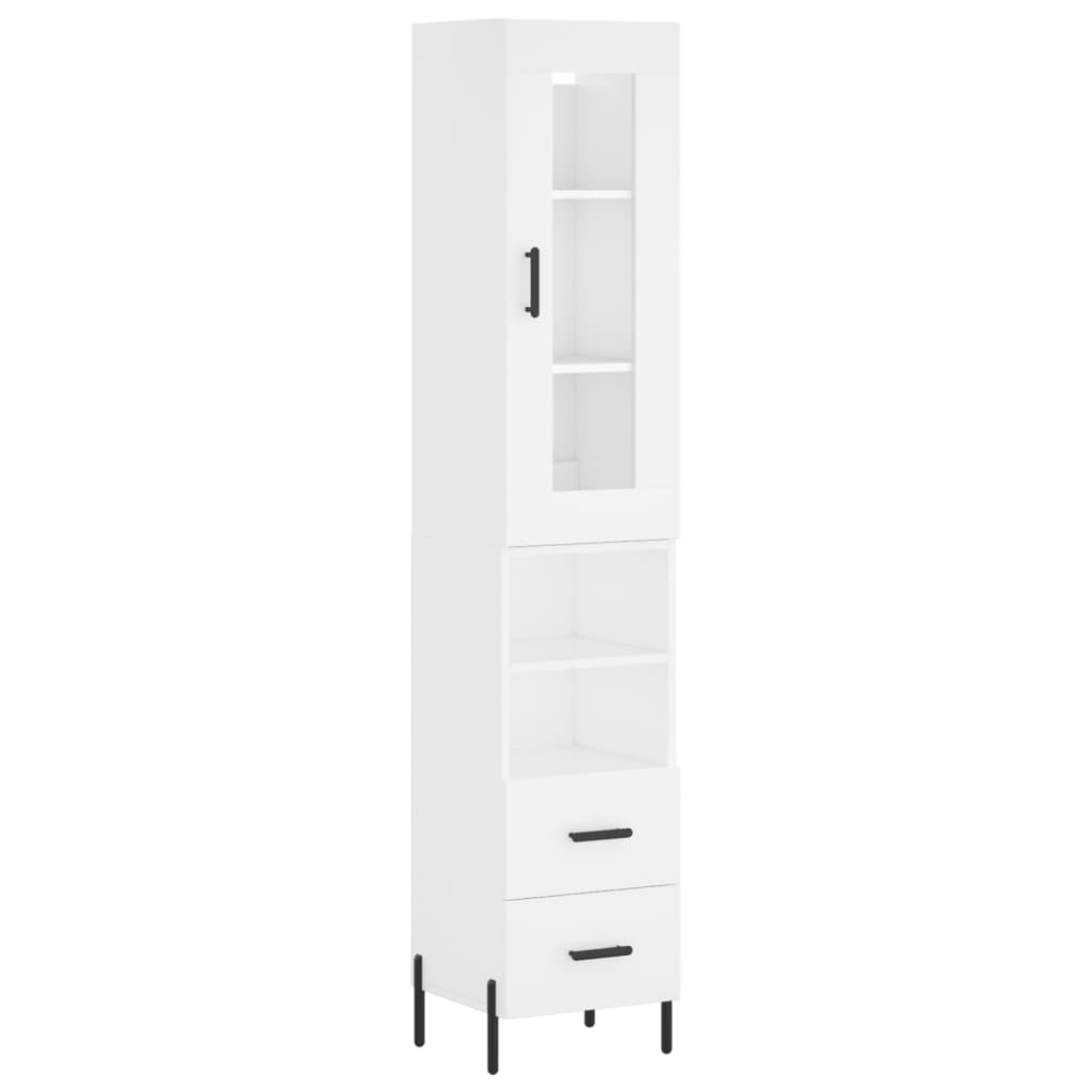 vidaXL Skříň highboard bílá 34,5 x 34 x 180 cm kompozitní dřevo