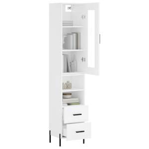 vidaXL Komoda, baltos spalvos, 34,5x34x180cm, apdirbta mediena