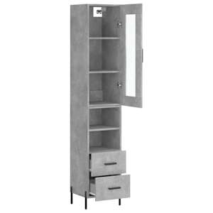 Skříň highboard betonově šedá 34,5x34x180 cm kompozitní dřevo - obrázek 4