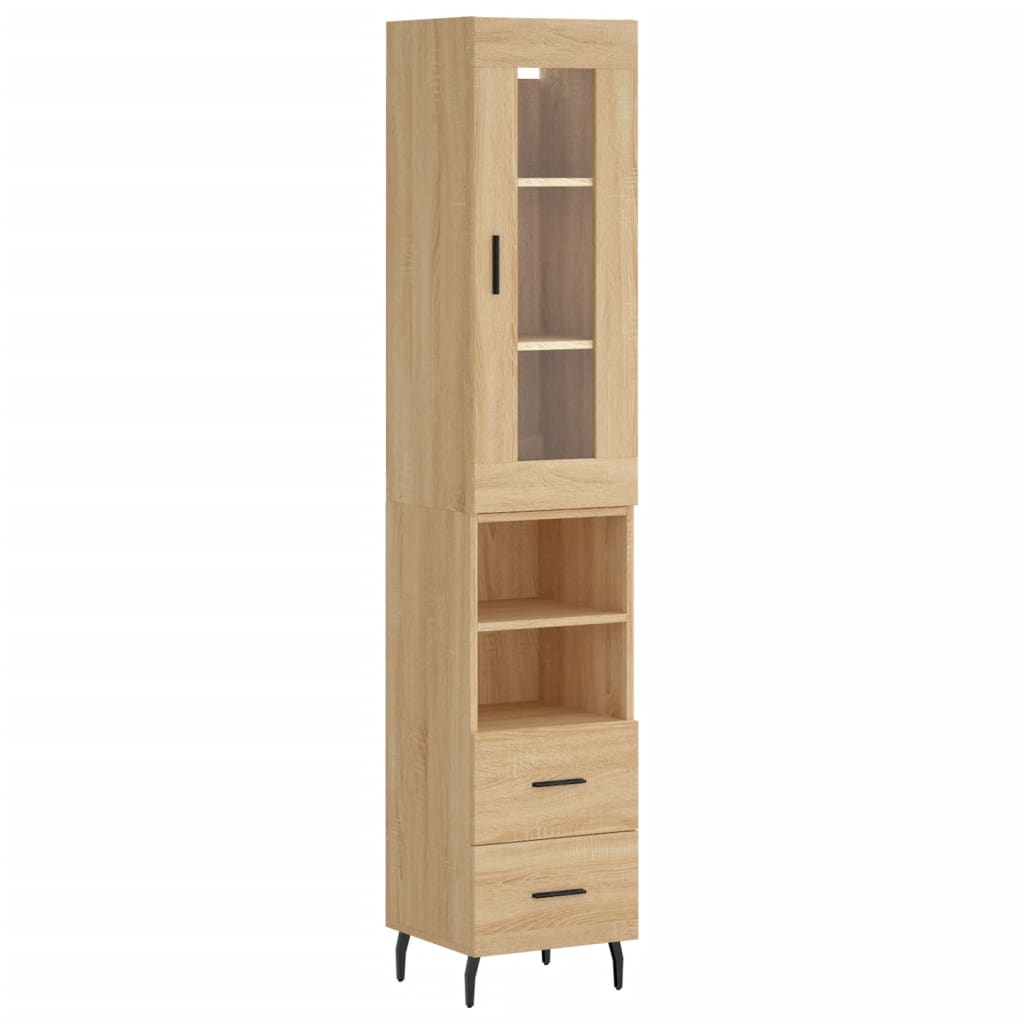 vidaXL Skříň highboard dub sonoma 34,5 x 34 x 180 cm kompozitní dřevo