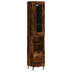 Skříň highboard kouřový dub 34,5 x 34 x 180 cm kompozitní dřevo - obrázek 2