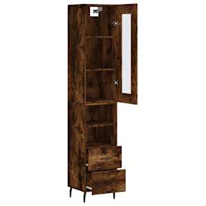 Skříň highboard kouřový dub 34,5 x 34 x 180 cm kompozitní dřevo - obrázek 4