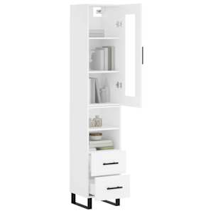Skříň highboard bílá 34,5 x 34 x 180 cm kompozitní dřevo - obrázek 3