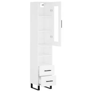 Skříň highboard bílá 34,5 x 34 x 180 cm kompozitní dřevo - obrázek 4