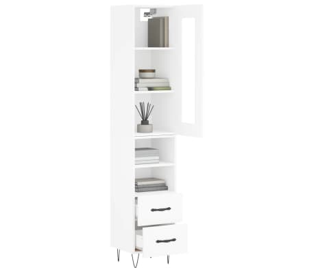 vidaXL Highboard Weiß 34,5x34x180 cm Holzwerkstoff