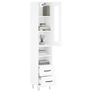 Skříň highboard bílá 34,5 x 34 x 180 cm kompozitní dřevo - obrázek 3