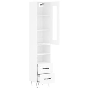 Skříň highboard bílá 34,5 x 34 x 180 cm kompozitní dřevo - obrázek 4