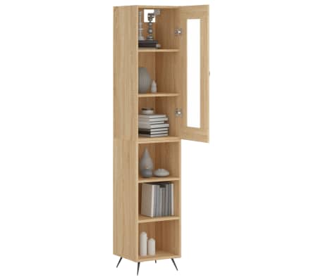 vidaXL Highboard Sonoma-Eiche 34,5x34x180 cm Holzwerkstoff