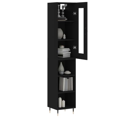 vidaXL Highboard Black 34.5x34x180 cm Engineered Wood