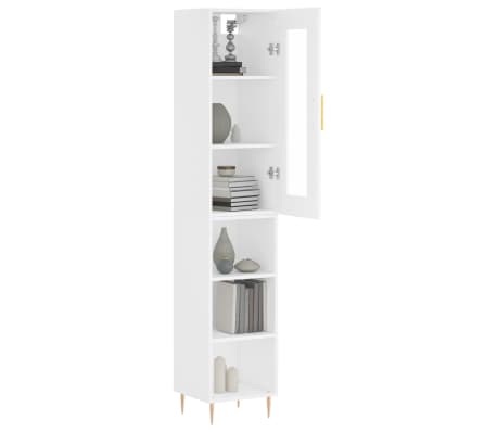 vidaXL Dulap &icirc;nalt, alb, 34,5x34x180 cm, lemn prelucrat