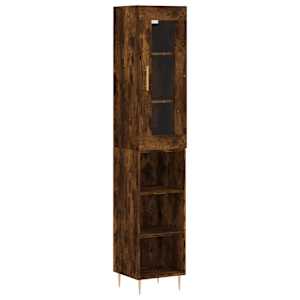 Skříň highboard kouřový dub 34,5 x 34 x 180 cm kompozitní dřevo - obrázek 2