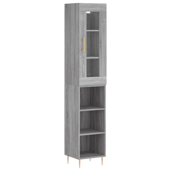 vidaXL k&otilde;rge kapp, hall Sonoma tamm, 34,5x34x180 cm, tehispuit