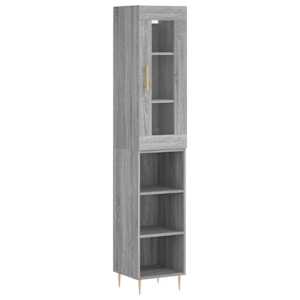 Skříň highboard šedá sonoma 34,5 x 34 x 180 cm kompozitní dřevo - obrázek 2