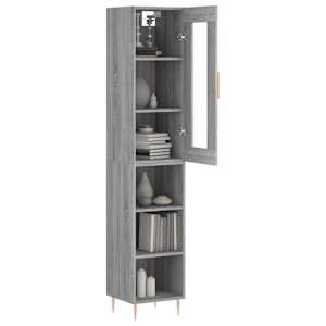 Skříň highboard šedá sonoma 34,5 x 34 x 180 cm kompozitní dřevo - obrázek 3