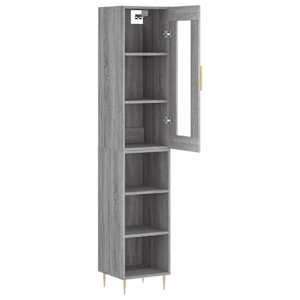 Skříň highboard šedá sonoma 34,5 x 34 x 180 cm kompozitní dřevo - obrázek 4