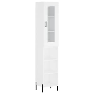 Skříň highboard bílá 34,5 x 34 x 180 cm kompozitní dřevo - obrázek 2