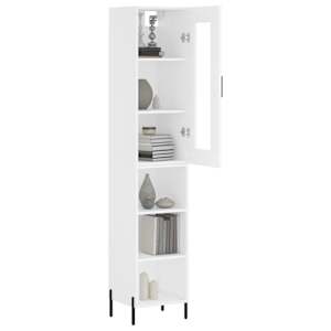 Skříň highboard bílá 34,5 x 34 x 180 cm kompozitní dřevo - obrázek 3