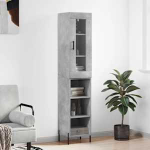 Skříň highboard betonově šedá 34,5x34x180 cm kompozitní dřevo - obrázek 1