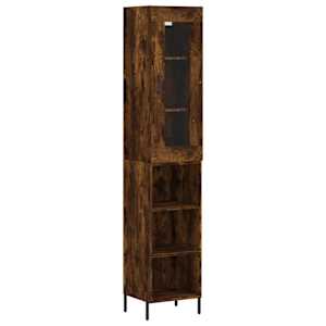 Skříň highboard kouřový dub 34,5 x 34 x 180 cm kompozitní dřevo - obrázek 2