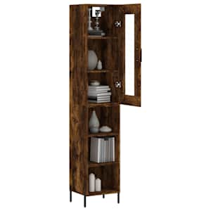 Skříň highboard kouřový dub 34,5 x 34 x 180 cm kompozitní dřevo - obrázek 3