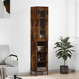 Skříň highboard kouřový dub 34,5 x 34 x 180 cm kompozitní dřevo - obrázek 1