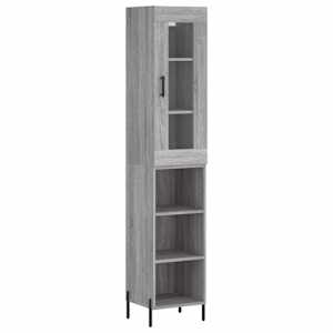 Skříň highboard šedá sonoma 34,5 x 34 x 180 cm kompozitní dřevo - obrázek 2