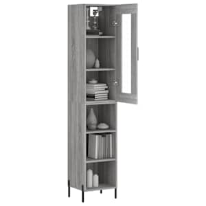 Skříň highboard šedá sonoma 34,5 x 34 x 180 cm kompozitní dřevo - obrázek 3