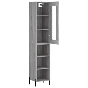 Skříň highboard šedá sonoma 34,5 x 34 x 180 cm kompozitní dřevo - obrázek 4