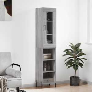 Skříň highboard šedá sonoma 34,5 x 34 x 180 cm kompozitní dřevo - obrázek 1