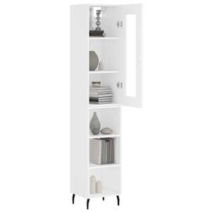 Skříň highboard bílá 34,5 x 34 x 180 cm kompozitní dřevo - obrázek 3