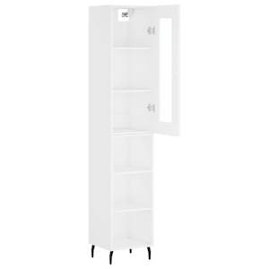 Skříň highboard bílá 34,5 x 34 x 180 cm kompozitní dřevo - obrázek 4