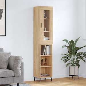 Skříň highboard dub sonoma 34,5 x 34 x 180 cm kompozitní dřevo - obrázek 1