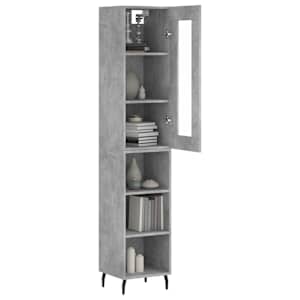 Skříň highboard betonově šedá 34,5x34x180 cm kompozitní dřevo - obrázek 3