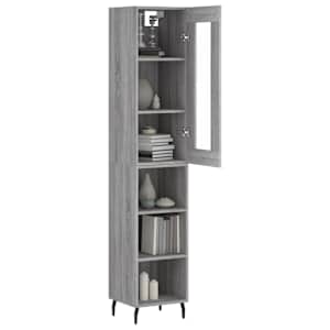 Skříň highboard šedá sonoma 34,5 x 34 x 180 cm kompozitní dřevo - obrázek 3