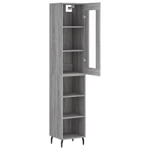 Skříň highboard šedá sonoma 34,5 x 34 x 180 cm kompozitní dřevo - obrázek 4