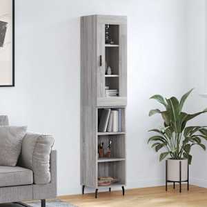 Skříň highboard šedá sonoma 34,5 x 34 x 180 cm kompozitní dřevo - obrázek 1