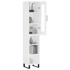 Skříň highboard bílá 34,5 x 34 x 180 cm kompozitní dřevo - obrázek 3