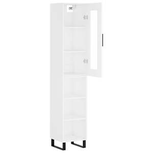 Skříň highboard bílá 34,5 x 34 x 180 cm kompozitní dřevo - obrázek 4